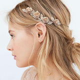 Golden flower headband